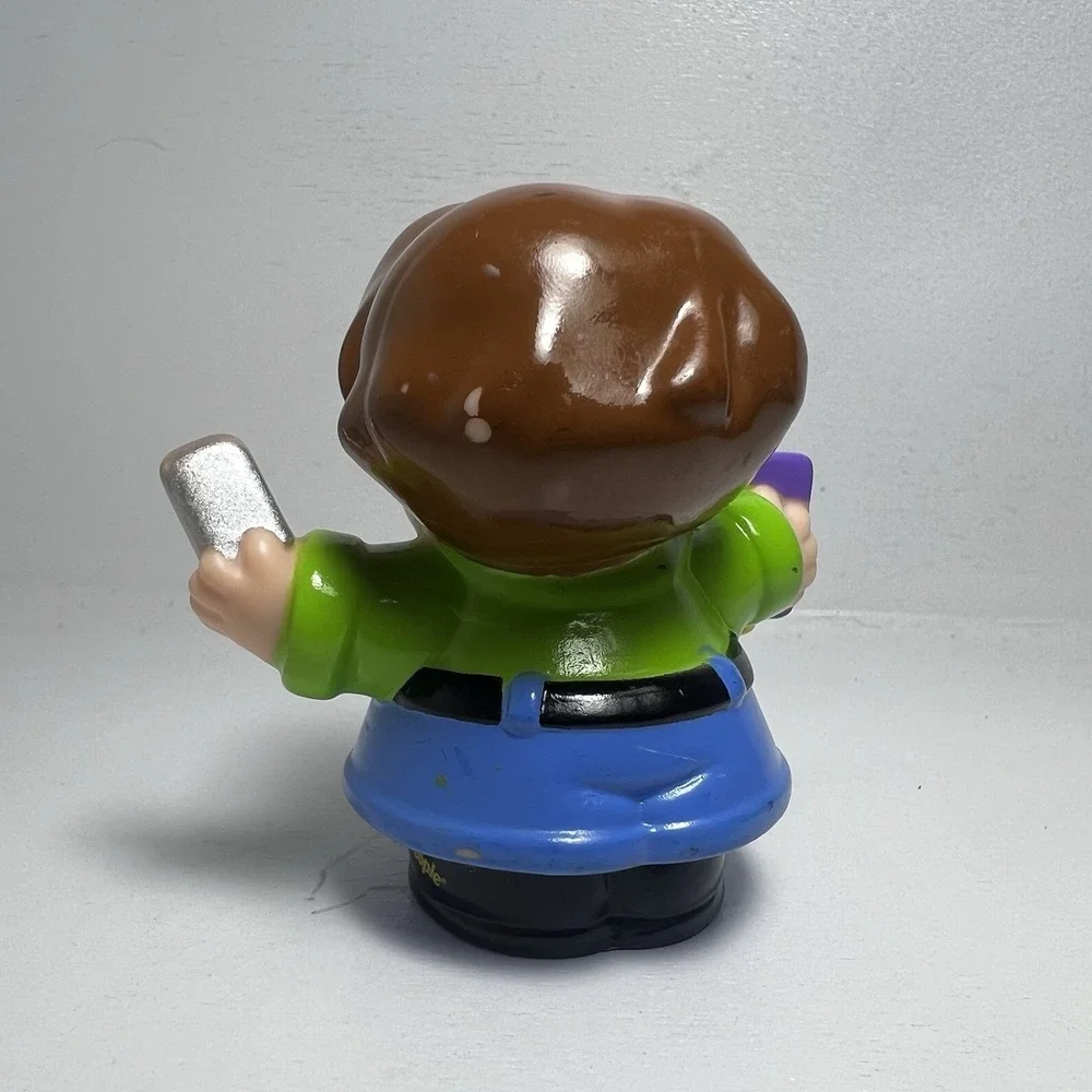 Fisher Price Little People Father Dad Cell Phone Brown Hair Man 2006